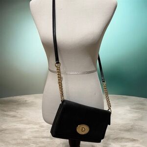 Coach Black Crossbody Bag with Gold Chain